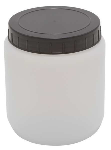 HDPE CYLNDRCL JAR W/CAP 2000ML, PK10