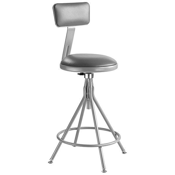 Round Stool with Backrest, Height 24