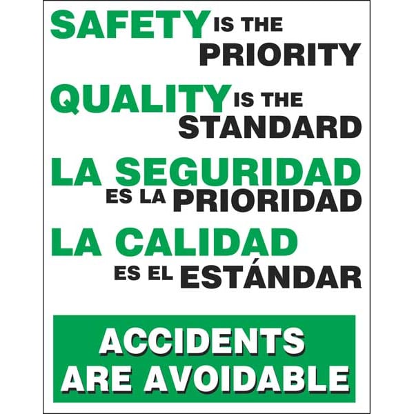 Safety Record Signs, 24 x 18In, Bilingual