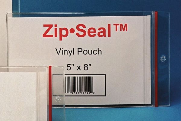 Zip Seal Pouch, Self Adhsv, 5in.x8in, PK25