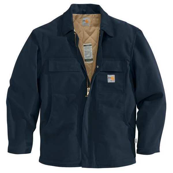 Carhartt Flame Resistant Duck Coat, Navy, 100% Cotton, L