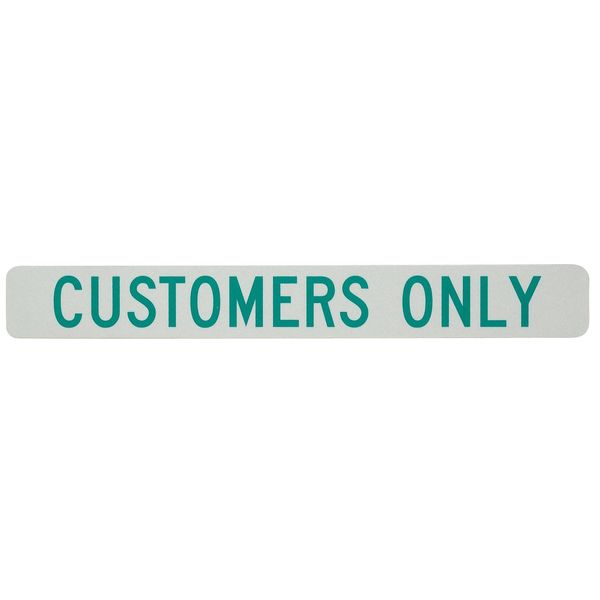 Parking Sign, 2-1/2 x 20In, GRN/WHT, Text, CS-004-20HA