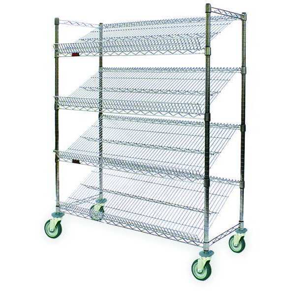 Slanted Shelf Wire Cart, 18 In. W