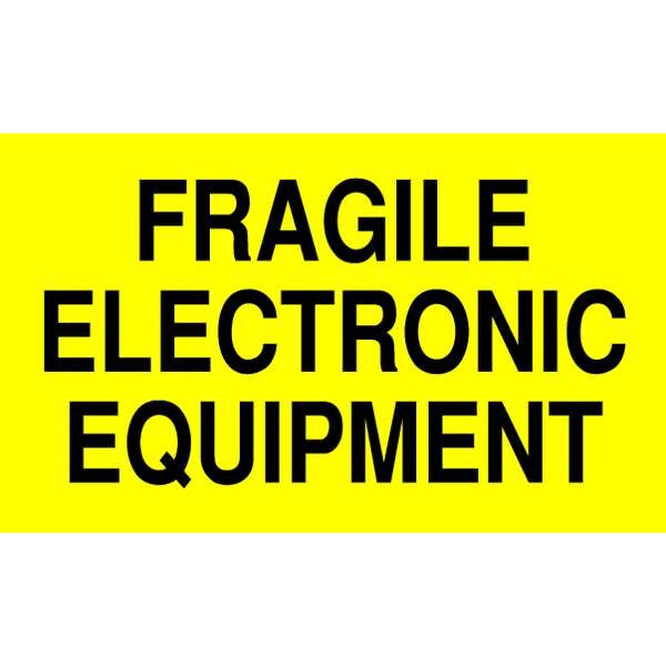 Shipping Labels, Black/Yellow, PK50