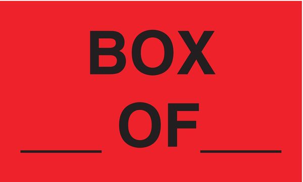 Shipping Labels, 5 In. W, Black/Red, PK50