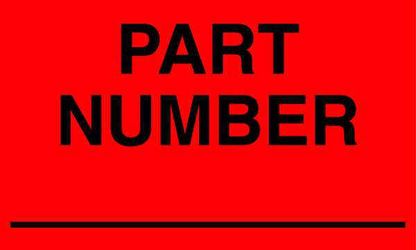 Shipping Labels, Black/Red, 5 In. W, PK500