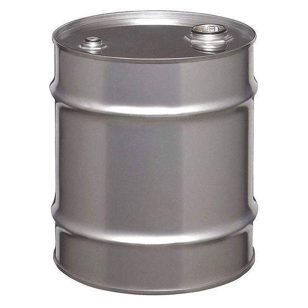 Closed Head Transport Drum, 304 Stainless Steel, 10 gal, Unlined, Silver