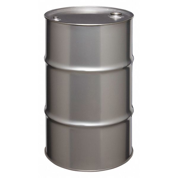 Closed Head Transport Drum, 304 Stainless Steel, 30 gal, Unlined, Silver