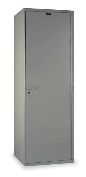 Wardrobe Locker, 24 in W, 22 in D, 72 in H, (1) Tier, (1) Wide, Light Gray