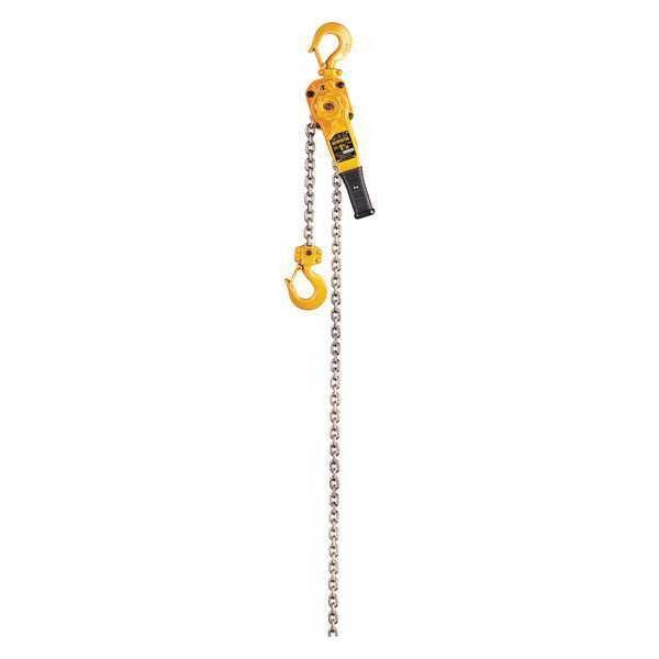 Lever Chain Hoist, 3,000 lb Load Capacity, 20 ft Hoist Lift, 1 1/4 in Hook Opening
