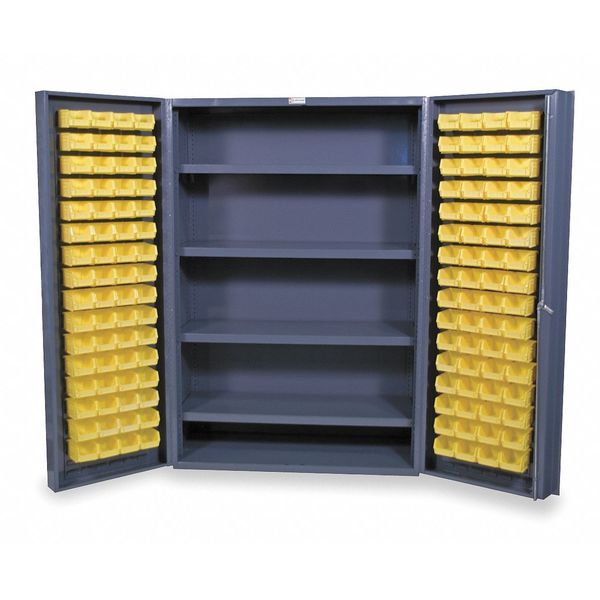 Extra-Heavy Duty Bin Cabinet, 48 in W, 72 in H, 24