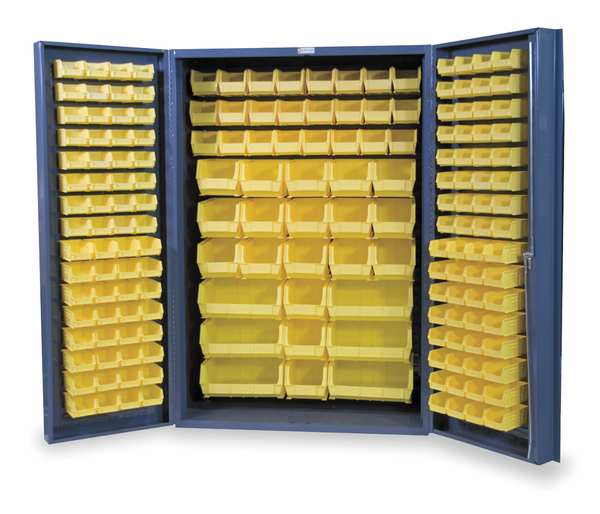 Extra-Heavy Duty Bin Cabinet, 48 in W, 72 in H, 24