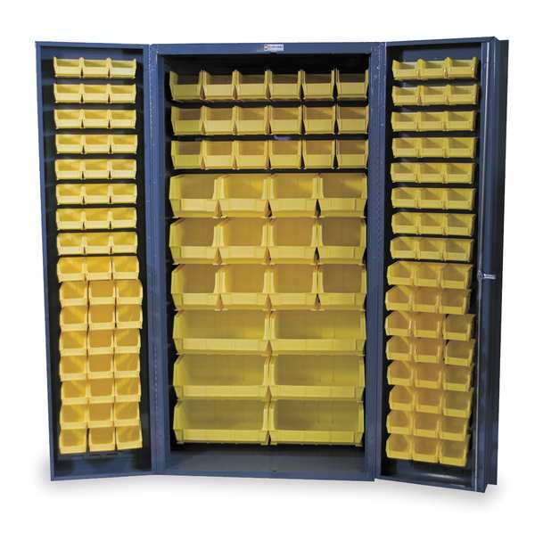Extra-Heavy Duty Bin Cabinet, 36 in W, 72 in H, 24