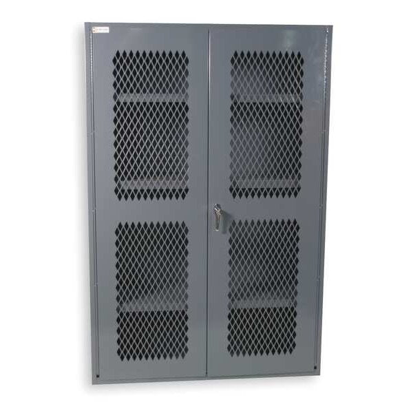 14 ga. ga. Steel Storage Cabinet, 48 in W, 72 in H, Stationary