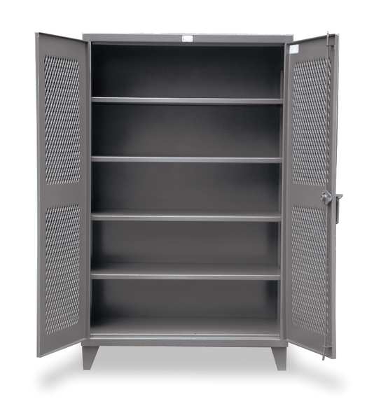12 ga. Steel Storage Cabinet, 48 in W, 78 in H, Stationary