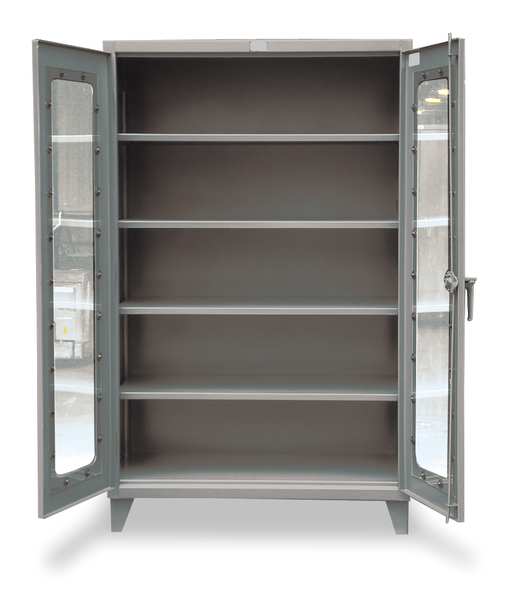 12 ga. Steel Storage Cabinet, 60 in W, 78 in H, Stationary
