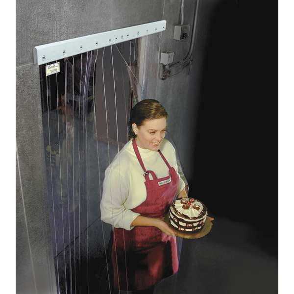 Cooler/Freezer Strip Door, Rnfrcd, 7ftH