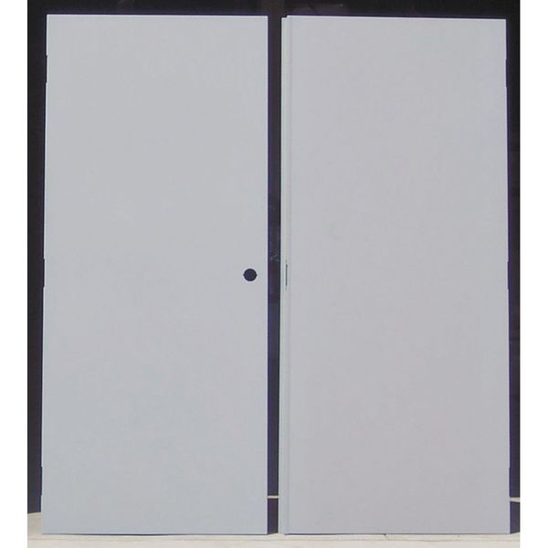 Flush Double Door, LHR, 80 in H, 72 in W, 1 3/4 in Thick, 16 Gauge Steel, Type: 3