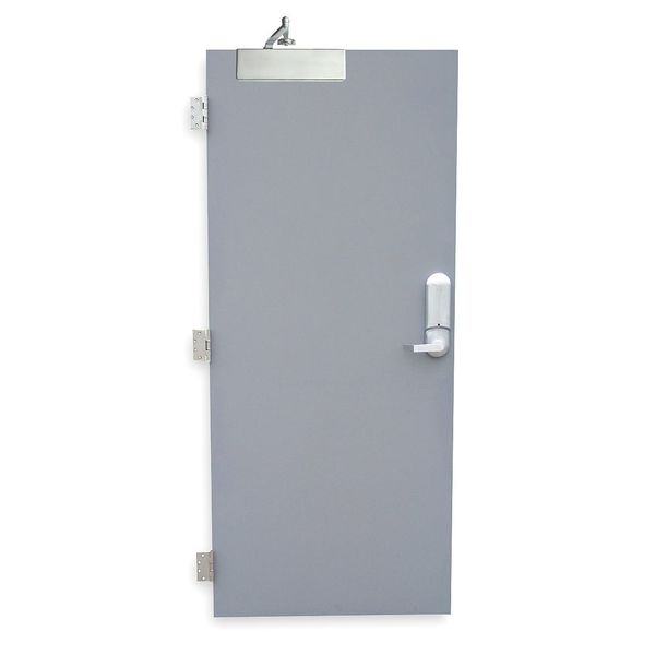 Security Door, RH, 80 in H, 36 in W, 1 3/4 in Thick, 18 Gauge Steel, Type: 1