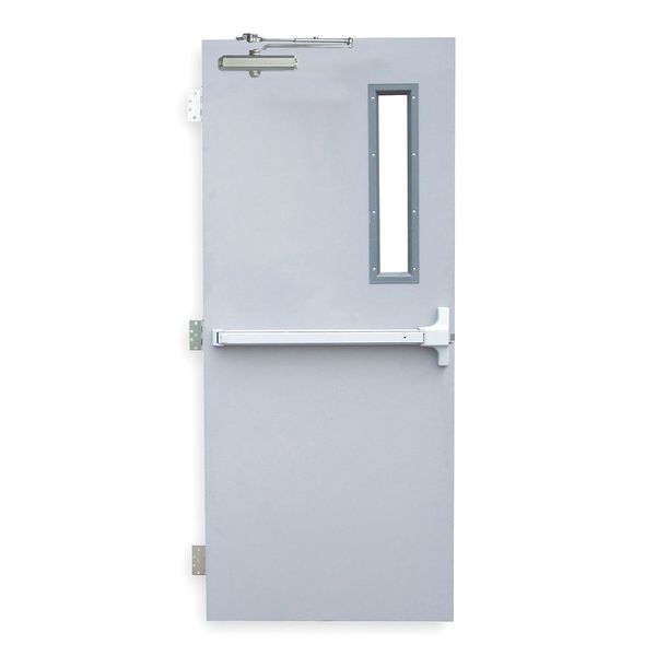 Security Door, RHR, 84 in H, 36 in W, 1 3/4 in Thick, 18 Gauge Steel, Type: 2