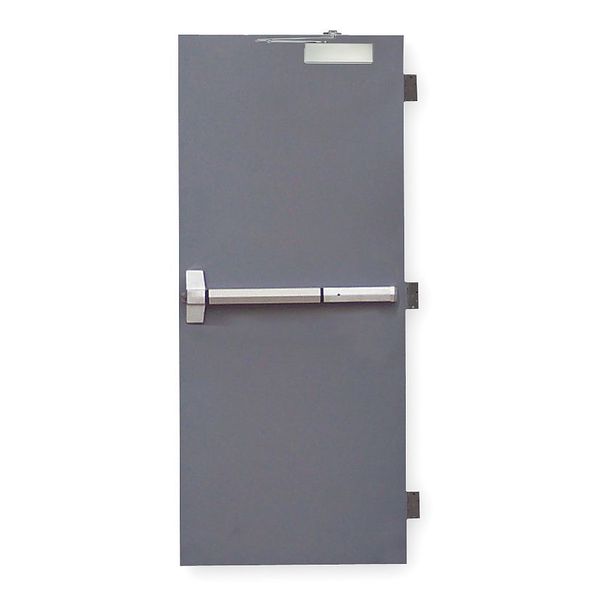 Security Door, LHR, 84 in H, 36 in W, 1 3/4 in Thick, 18 Gauge Steel, Type: 3