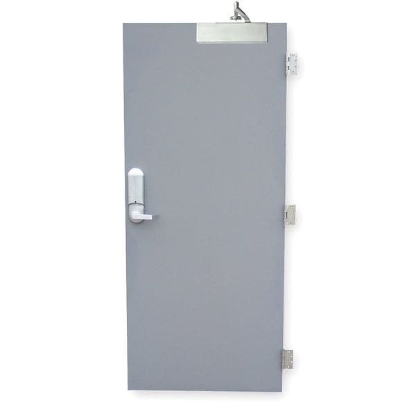 Security Door, LH, 84 in H, 36 in W, 1 3/4 in Thick, 18 Gauge Steel, Type: 2