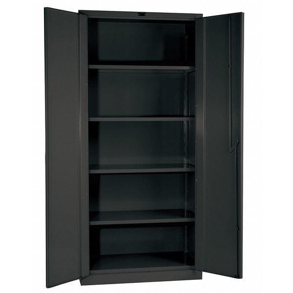 14 ga. ga. Steel Storage Cabinet, 36 in W, 78 in H, Stationary