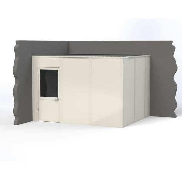 2-Wall Modular In-Plant Office, 8 ft H, 12 ft W, 10 ft D, White