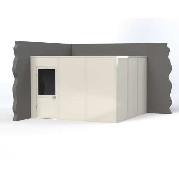 2-Wall Modular In-Plant Office, 8 ft H, 12 ft W, 12 ft D, White