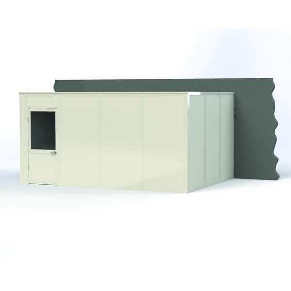 3-Wall Modular In-Plant Office, 8 ft H, 16 ft W, 12 ft D, White