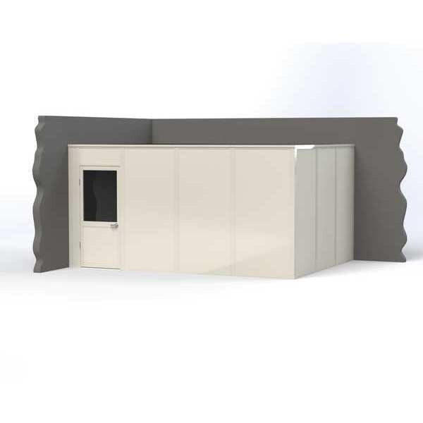 2-Wall Modular In-Plant Office, 8 ft H, 16 ft W, 12 ft D, White
