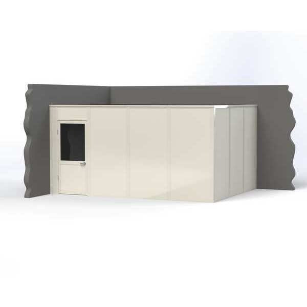 2-Wall Modular In-Plant Office, 8 ft H, 16 ft W, 12 ft D, White