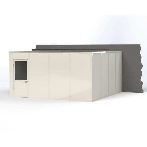 3-Wall Modular In-Plant Office, 8 ft H, 16 ft W, 16 ft D, White