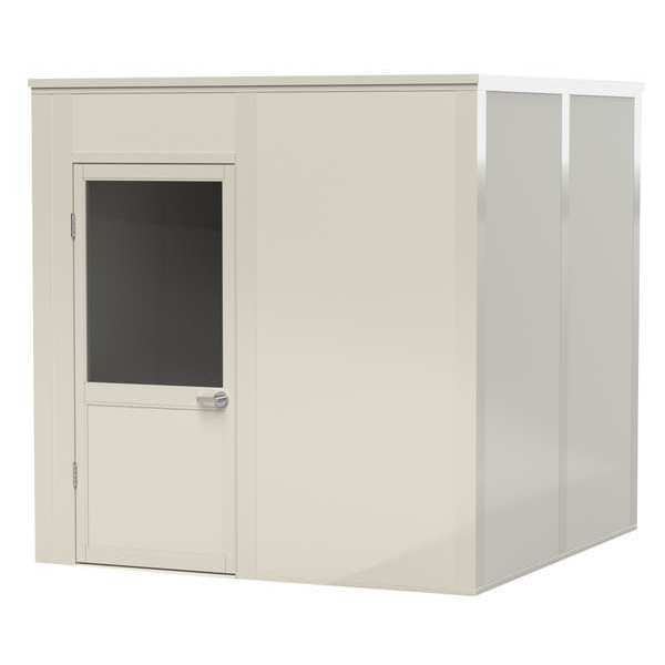 4-Wall Modular In-Plant Office, 8 ft H, 8 ft W, 8 ft D, White