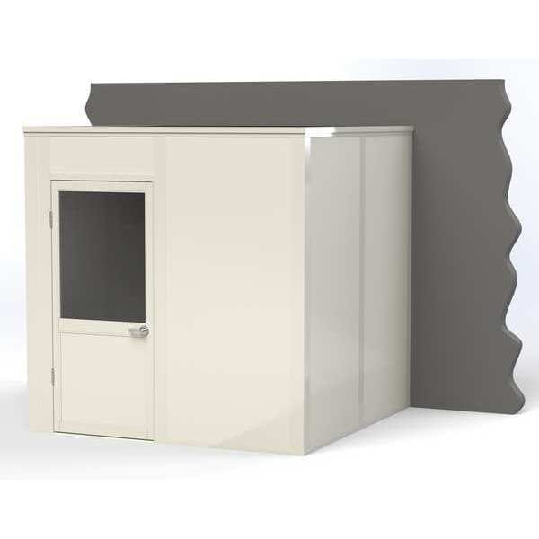 3-Wall Modular In-Plant Office, 8 ft H, 8 ft W, 8 ft D, White