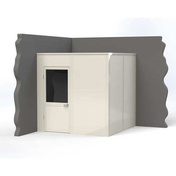2-Wall Modular In-Plant Office, 8 ft H, 8 ft W, 8 ft D, White