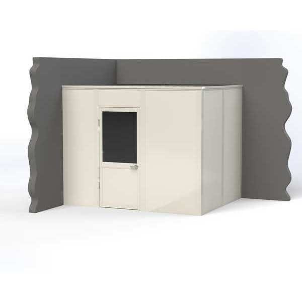 2-Wall Modular In-Plant Office, 8 ft H, 10 ft W, 8 ft D, White