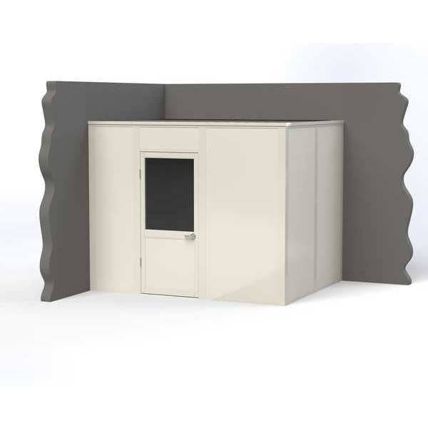 2-Wall Modular In-Plant Office, 8 ft H, 10 ft W, 8 ft D, White
