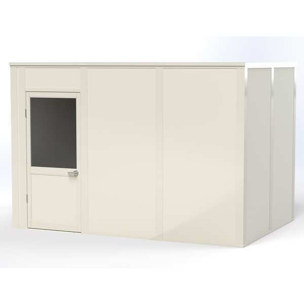 4-Wall Modular In-Plant Office, 8 ft H, 12 ft W, 8 ft D, White