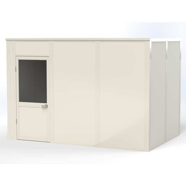 4-Wall Modular In-Plant Office, 8 ft H, 12 ft W, 8 ft D, White