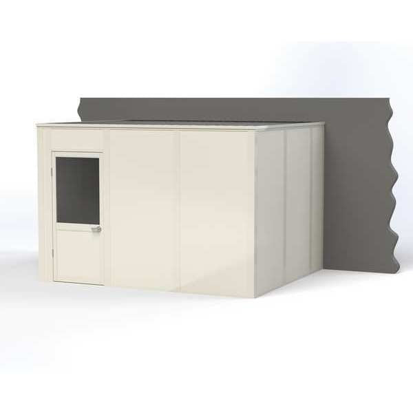 3-Wall Modular In-Plant Office, 8 ft H, 12 ft W, 10 ft D, White