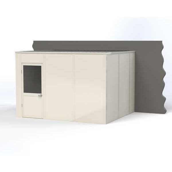 3-Wall Modular In-Plant Office, 8 ft H, 12 ft W, 10 ft D, White