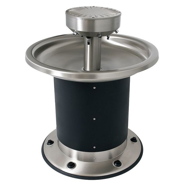Black and Silver, Circular, Wash Fountain