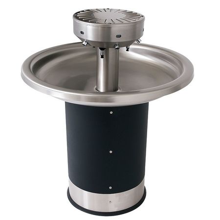 Black and Silver, Circular, Wash Fountain