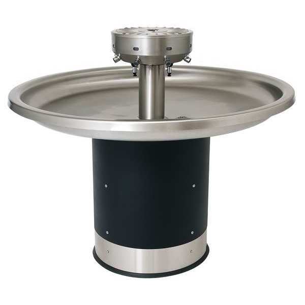 Black and Silver, Circular, Wash Fountain