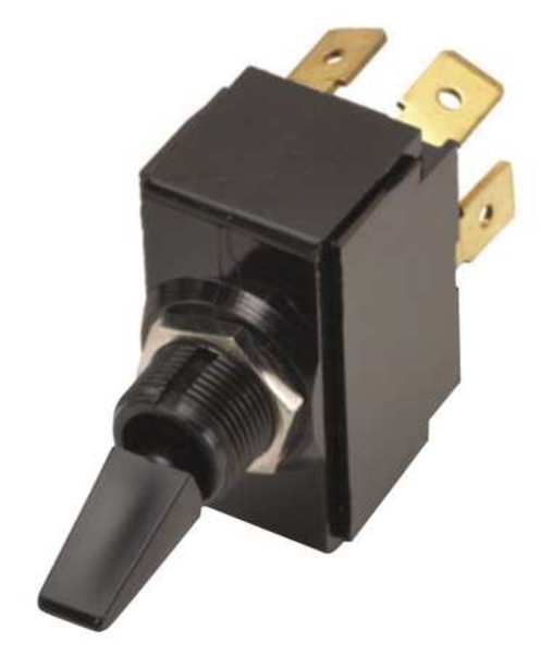 Toggle Switch, DPDT, 6 Connections, On/Off/On, 1 1/2 hp, 10A @ 250V AC, 20A @ 125V AC