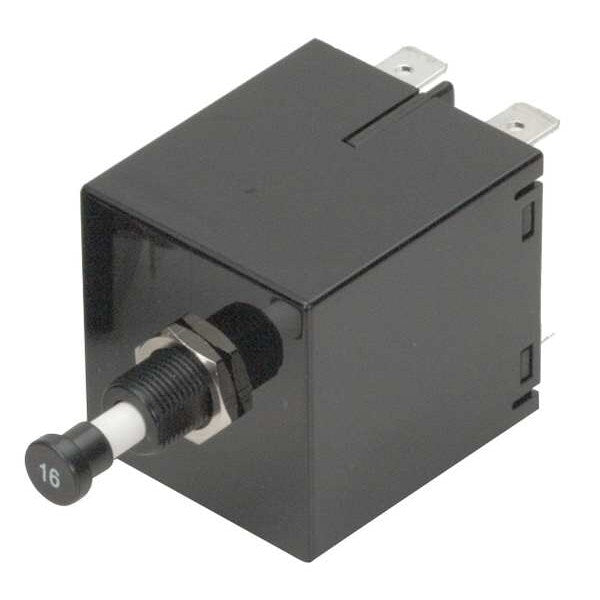 Panel Mount Circuit Breaker, 10 A, 250V AC, 2 Pole