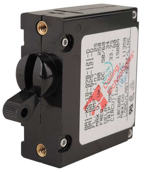 Panel Mount Circuit Breaker, 25 A, 277V AC, 1 Pole