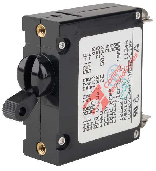 Panel Mount Circuit Breaker, 40 A, 277V AC, 1 Pole