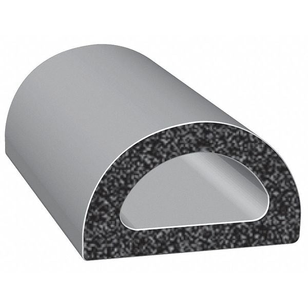Rubber Seal, D-Shaped, 0.63
